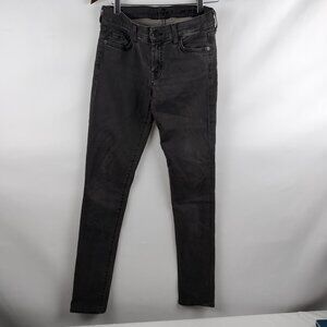 7 For All Mankind Women's Gray Gwenevere Jeggings High Waist Ankle Crop, Size 27